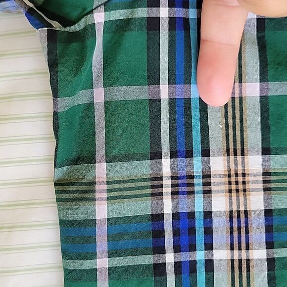 J. CREW Womens Green Plaid Button Down Long Sleeve Casual Collared Shirt size 6 - Picture 15 of 15